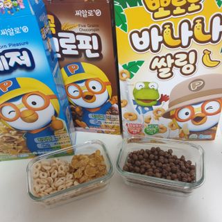 씨알푸드 뽀로로 시리얼 3종 — 5점을 준 리뷰어가 2022년 2월 올린 사용 사진