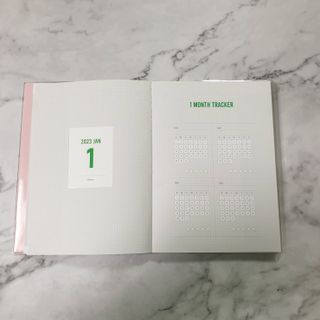 리훈 2023년 아이라이크 모눈 다이어리 미니달력 세트 — 5점을 준 리뷰어가 2022년 12월 올린 사용 사진