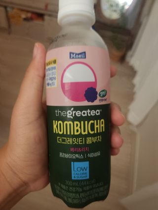 더그레잇티 콤부차 [매일유업] 더그레잇티 44kcal 콤부차 300ml *12개입 (오리지널 6개+베리리치 6개) — 5점을 준 리뷰어가 2023년 7월 올린 사용 사진