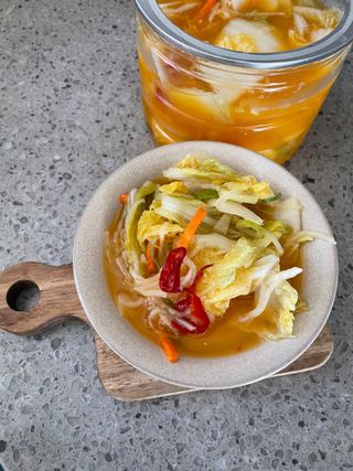 셰프애찬 단호박 백김치 1kg — 5점을 준 리뷰어가 2022년 10월 올린 사용 사진