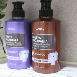쿤달 [KUNDAL 공식] 프리미엄 헤어 케어 스페셜 세트 샴푸 500ml &amp; 트리트먼트 500ml — 5점을 준 리뷰어가 2021년 3월 올린 사용 사진