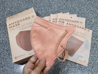 애니가드 셋업마스크 4컬러 각 10매입 [크리미베이지, 캐시미어로즈, 초콜렛브라운, 미드나잇네이비] — 5점을 준 리뷰어가 2022년 2월 올린 사용 사진