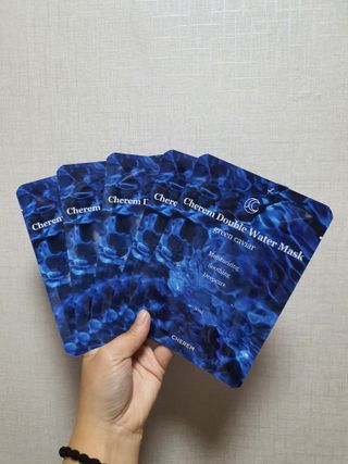 체르엠 그린 케비어 더블워터 마스크팩 5매입  2팩 — 5점을 준 리뷰어가 2021년 11월 올린 사용 사진