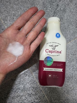 카프리나 프레쉬 산양밀크 어메이징 바디워시 500ml (오리지널향) — 4.5점을 준 리뷰어가 2023년 5월 올린 사용 사진