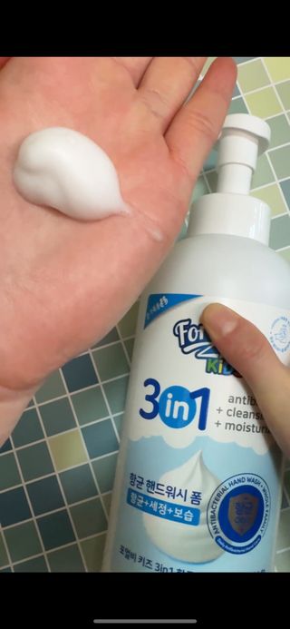 포멀비 키즈 3in1 항균 핸드워시 폼 클린솝향 1000ml — 5점을 준 리뷰어가 2025년 8월 올린 사용 사진