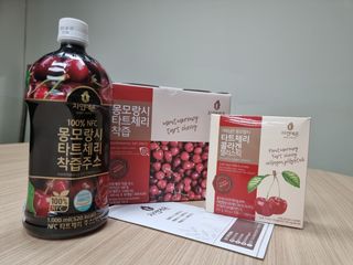 자연에온 몽모랑시 타트체리 3종 세트 구성 - 저분자콜라겐젤리, NFC 착즙주스 — 5점을 준 리뷰어가 2021년 7월 올린 사용 사진