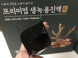 서울약사신협 약사신협_생녹용 진액_70ml x 30포 — 4점을 준 리뷰어가 2021년 7월 올린 사용 사진