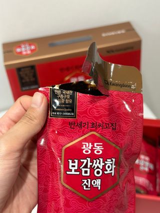 광동생활건강 [광동]진하고 깊은 풍미, 광동 보감쌍화진액 100mL * 18포 — 4.5점을 준 리뷰어가 2024년 6월 올린 사용 사진