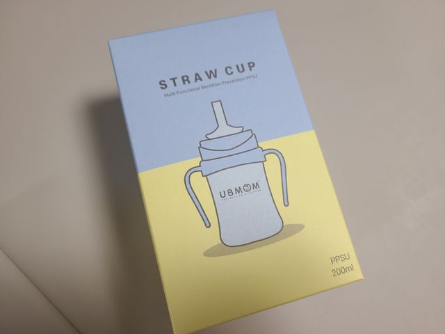 유비맘 샘방지 PPSU 빨대컵_컬러 랜덤 발송 리뷰 사진