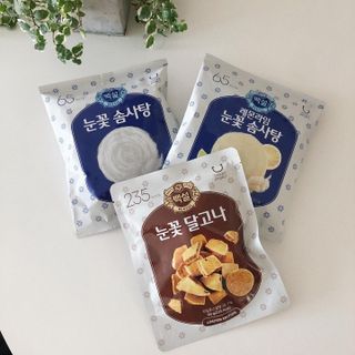 딜라이트 프로젝트  달콤한 눈꽃 간식세트( 눈꽃 솜사탕 / 레몬라임 솜사탕 / 달고나 총 7EA+스마트톡 증정) — 5점을 준 리뷰어가 2022년 5월 올린 사용 사진