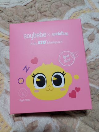 소이베베X신비아파트 키즈 아토 활력 마스크팩(금비 모양) 1+1 — 5점을 준 리뷰어가 2023년 3월 올린 사용 사진