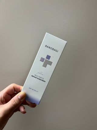 바노바기 코스메틱 바노바기 밀크씨슬 리페어 시카 선스크린 플러스 50ml — 5점을 준 리뷰어가 2023년 3월 올린 사용 사진