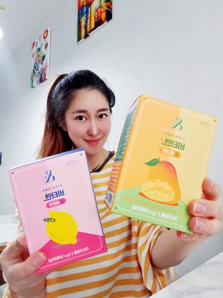 비타앤C 레몬맛, 망고맛 — 5점을 준 리뷰어가 2021년 5월 올린 사용 사진
