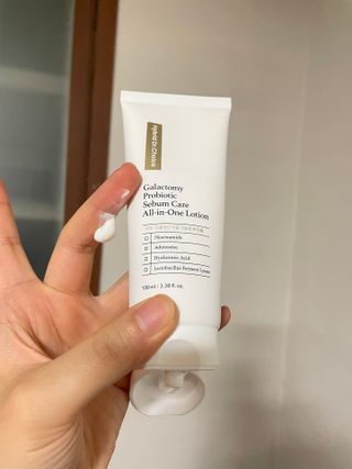 하이브리온 [구매평]닥터초이스 갈락토미 프로바이오틱 세범케어 올인원 로션 1개, 100ml — 5점을 준 리뷰어가 2025년 8월 올린 사용 사진