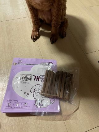 My Pet Care 천연단백질 치아건강에 개좋아 — 5점을 준 리뷰어가 2021년 2월 올린 사용 사진