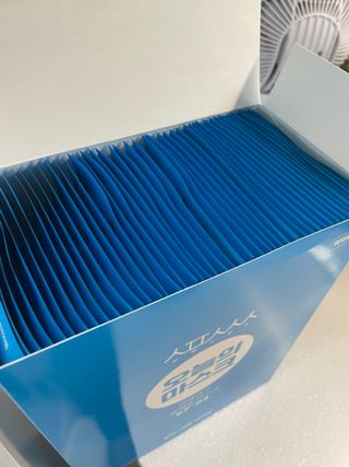 [심폐소생소] KF94 오늘의 마스크 대형 — 5점을 준 리뷰어가 2021년 10월 올린 사용 사진