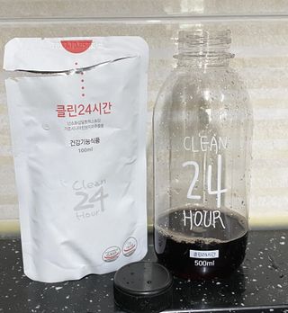 클린24시간 1BOX(5포) + 전용보틀(500ml) — 5점을 준 리뷰어가 2022년 8월 올린 사용 사진