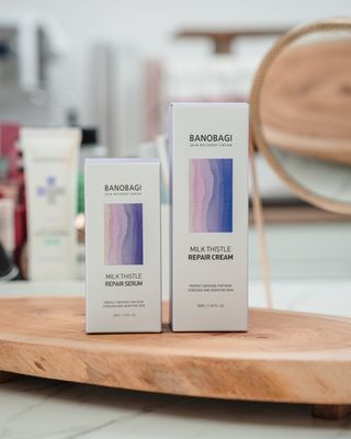 바노바기 코스메틱 바노바기 밀크 씨슬 리페어 세럼 30ml & 크림 50ml — 5점을 준 리뷰어가 2024년 6월 올린 사용 사진