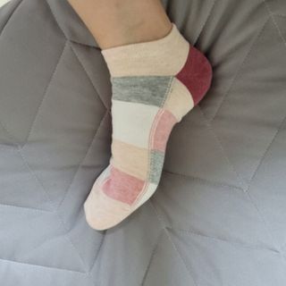 [사이즈가 있는 양말 필로이] 여자 스니커즈 발목 양말 5족 세트【 S, M, L, 】3가지 사이즈 — 5점을 준 리뷰어가 2022년 7월 올린 사용 사진
