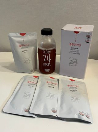 클린24시간 1BOX(5포) + 전용보틀(500ml) — 5점을 준 리뷰어가 2022년 7월 올린 사용 사진