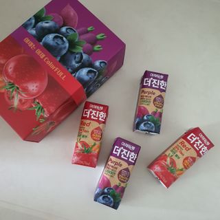 [롯데칠성] 야채듬뿍 더'진한 [롯데칠성] 야채는 이제 COLORFULL! 야채듬뿍  더 진한 레드 4개 +퍼플 4개 (총 8개) — 5점을 준 리뷰어가 2023년 6월 올린 사용 사진