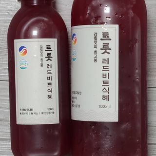 트롯전통식혜 트롯레드비트식혜 1리터 +500리터 — 5점을 준 리뷰어가 2021년 5월 올린 사용 사진