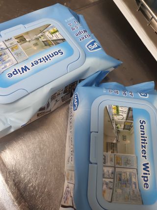 햅스 세균없는 주방 대형 2팩, HAPS sanitizer wipe — 5점을 준 리뷰어가 2022년 1월 올린 사용 사진