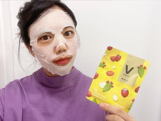 [후르디아] 골라쓰는 비건마스크팩 2종 -백년초 / 망고 — 5점을 준 리뷰어가 2022년 1월 올린 사용 사진
