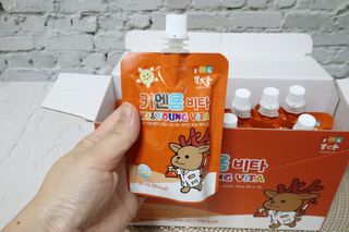 [몸엔용] 아이가 먹는 달콤 국산녹용 키엔용 비타  80ml x 10포 — 5점을 준 리뷰어가 2021년 7월 올린 사용 사진