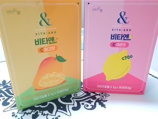 비타앤C 레몬맛, 망고맛 — 4점을 준 리뷰어가 2021년 6월 올린 사용 사진
