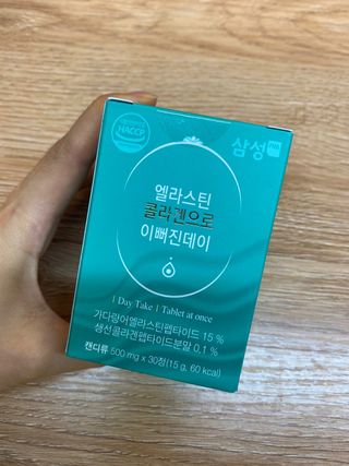 체인미 엘라스틴 콜라겐으로 이뻐진데이 500mg x 30정 — 5점을 준 리뷰어가 2021년 12월 올린 사용 사진