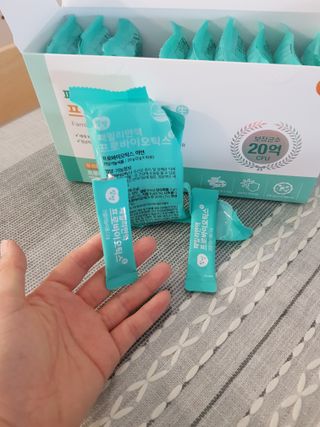앙팡 패밀리면역 프로바이오틱스 2g x 100포 — 5점을 준 리뷰어가 2022년 10월 올린 사용 사진