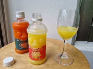 탐라원 제주의 맛, 몬딱주스 4종세트 - 한라봉몬딱주스, 천혜향몬딱주스, 청귤에이드, 당근몬딱주스 — 5점을 준 리뷰어가 2021년 8월 올린 사용 사진
