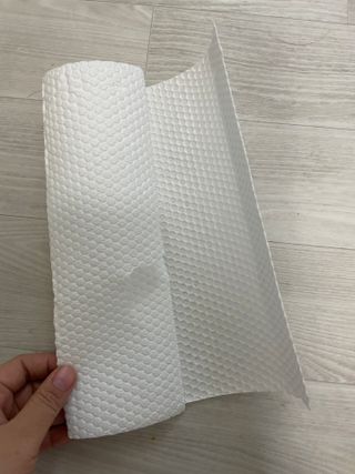 부직포나라 중금속유해물질ZERO 뜯어쓰는 주방 일회용수세미 60매 2매 — 5점을 준 리뷰어가 2022년 11월 올린 사용 사진