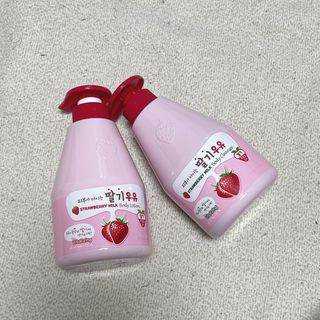 [과일나라] 피부가 마시는 딸기우유 바디클렌저&바디로션 — 4점을 준 리뷰어가 2022년 2월 올린 사용 사진
