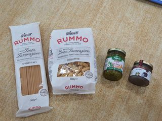 이탈리안 프리미엄 파스타 룸모 Rummo 파스타 2종 + 바질 페스토 + 블랙 트러플 페이스트 — 5점을 준 리뷰어가 2021년 7월 올린 사용 사진
