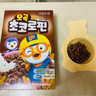 씨알푸드 뽀로로 시리얼 3종 — 5점을 준 리뷰어가 2022년 2월 올린 사용 사진