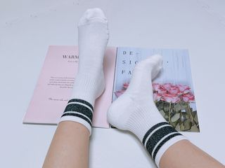[사이즈가 있는 양말 필로이] 여자 골프 스포츠 중목 양말 2족 세트【 S, M, L 】3가지 사이즈 — 5점을 준 리뷰어가 2022년 9월 올린 사용 사진