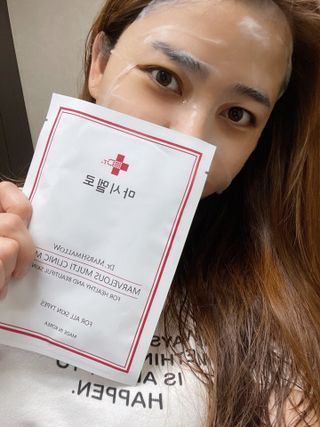 닥터마시멜로 마블러스 멀티 클리닉 마스크 — 5점을 준 리뷰어가 2021년 6월 올린 사용 사진