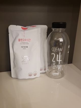 클린24시간 1BOX(5포) + 전용보틀(500ml) — 5점을 준 리뷰어가 2022년 8월 올린 사용 사진