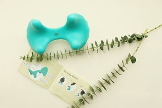 힐니스북 [힐마이넥]   거북목 통증완화를 위한 휴대용 목 안마기 — 5점을 준 리뷰어가 2023년 1월 올린 사용 사진