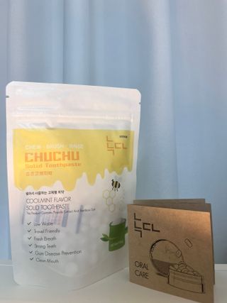 녹다 츄츄고체치약 150정 프로폴리스 죽염 씹는 치약 — 5점을 준 리뷰어가 2022년 12월 올린 사용 사진