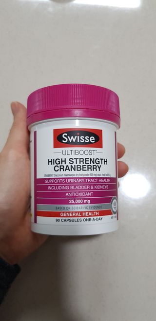 Swisse 스위스 고함량 크랜베리 25000mg 90정 — 5점을 준 리뷰어가 2021년 1월 올린 사용 사진