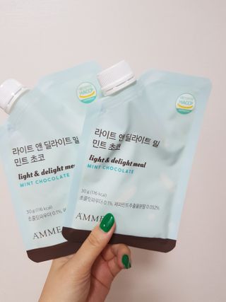 아므_이너뷰티 라이트 앤 딜라이트 밀 민트 초코 — 5점을 준 리뷰어가 2021년 7월 올린 사용 사진