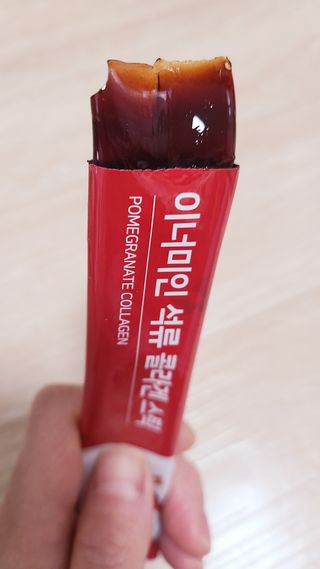 이너미인 석류 콜라겐 스틱 — 5점을 준 리뷰어가 2021년 1월 올린 사용 사진