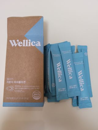 웰리카 저분자 피쉬콜라겐 10포 — 5점을 준 리뷰어가 2021년 3월 올린 사용 사진