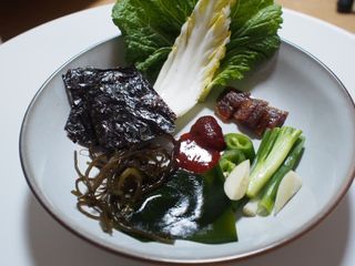 마라도푸드 포항 구룡포 햇 과메기 야채세트 마라도회식당 꽁치 — 5점을 준 리뷰어가 2023년 11월 올린 사용 사진
