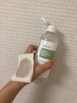나나스킨 하이드로릴렉싱토너 — 5점을 준 리뷰어가 2021년 8월 올린 사용 사진