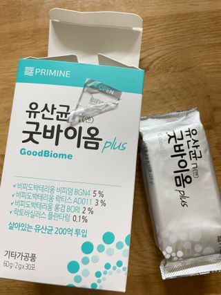프리마인 유산균 국가지정연구소 선정, 살아있는 생유산균 200억 마리의 힘. 유산균n굿바이옴플러스 — 5점을 준 리뷰어가 2021년 9월 올린 사용 사진