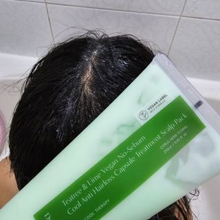 닥터시드 티트리 앤 라임 비건 지성케어 쿨 탈모 캡슐 트리트먼트 두피 팩 — 5점을 준 리뷰어가 2024년 7월 올린 사용 사진